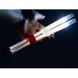 Baguettes diabolo LED USB blanches
