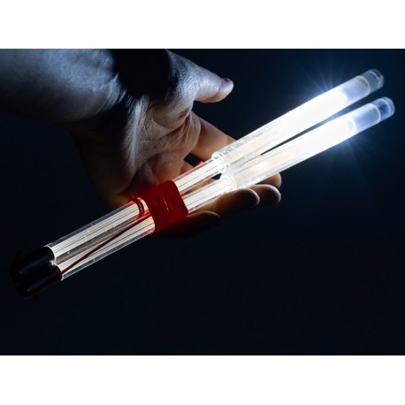 Weiße USB-LED-Diabolo-Handstäbe